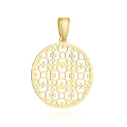 Pandantiv Aur 14K Cerc cu Ornament Ajour