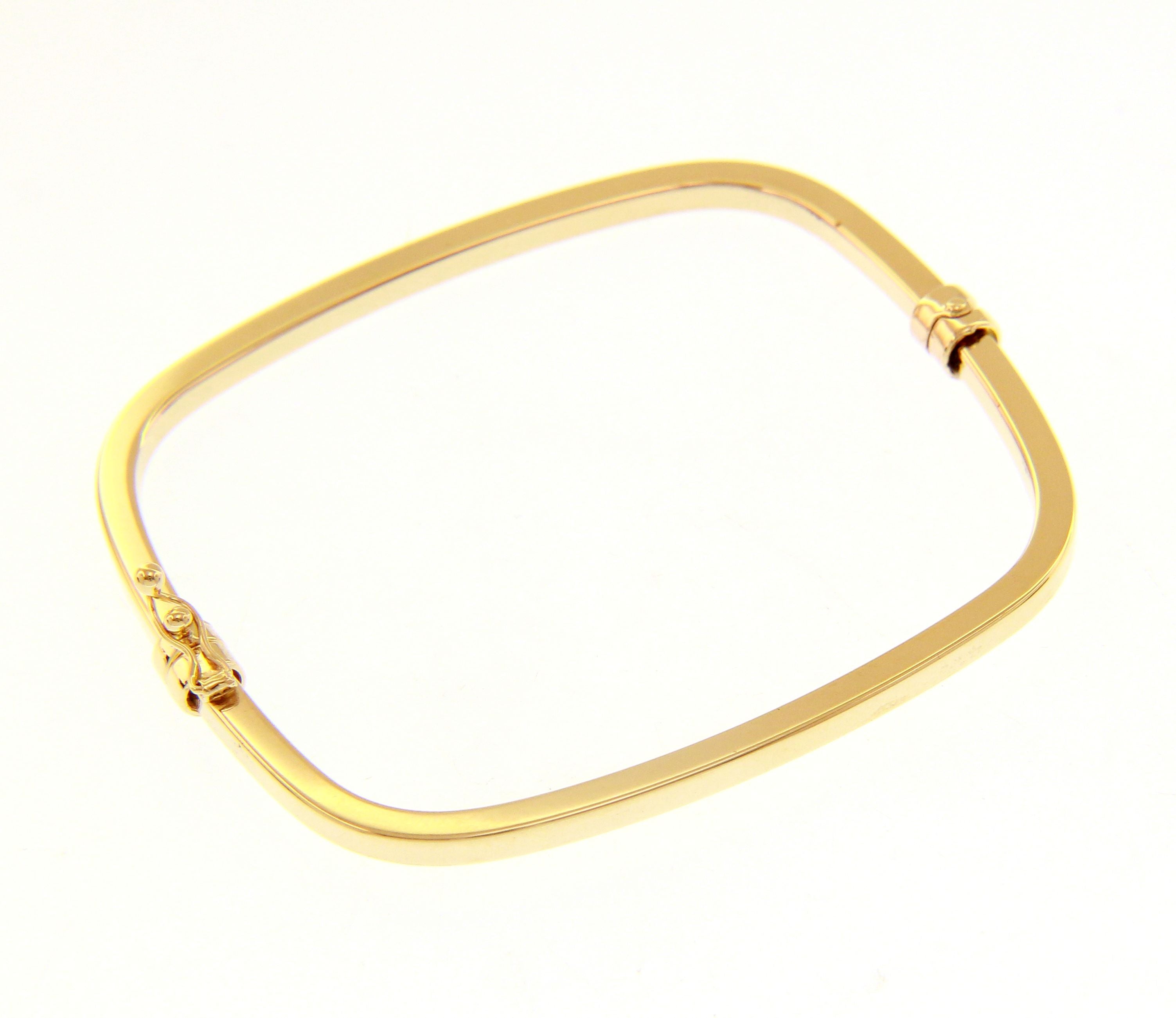 Brățară Dreptunghiulară Cavă Aur 14K