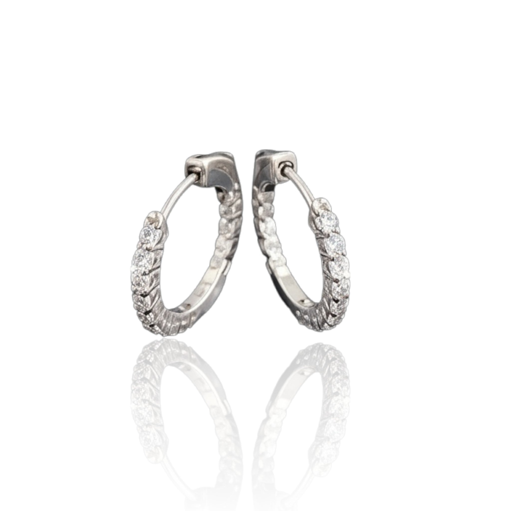 Cercei Creole Argint 925 cu Zirconii
