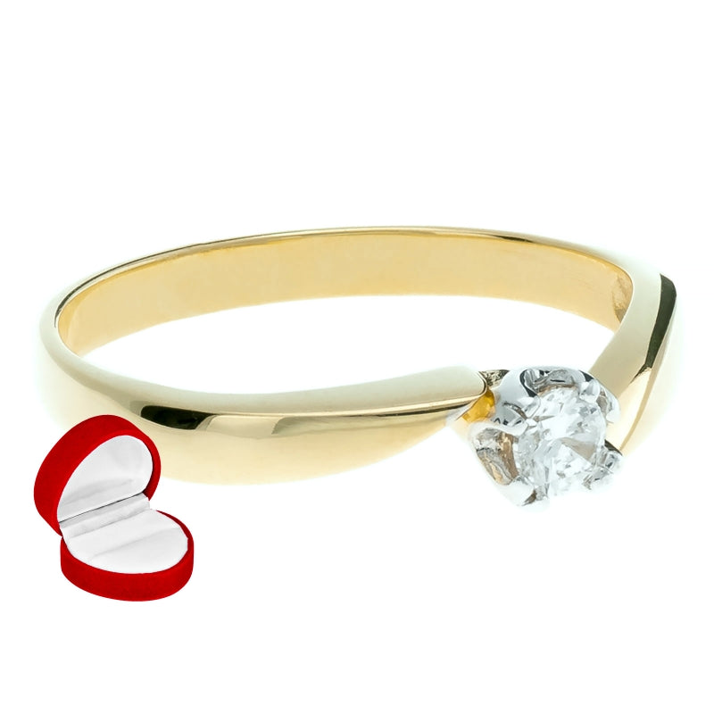 Inel Delicat Aur 8K cu Zirconiu