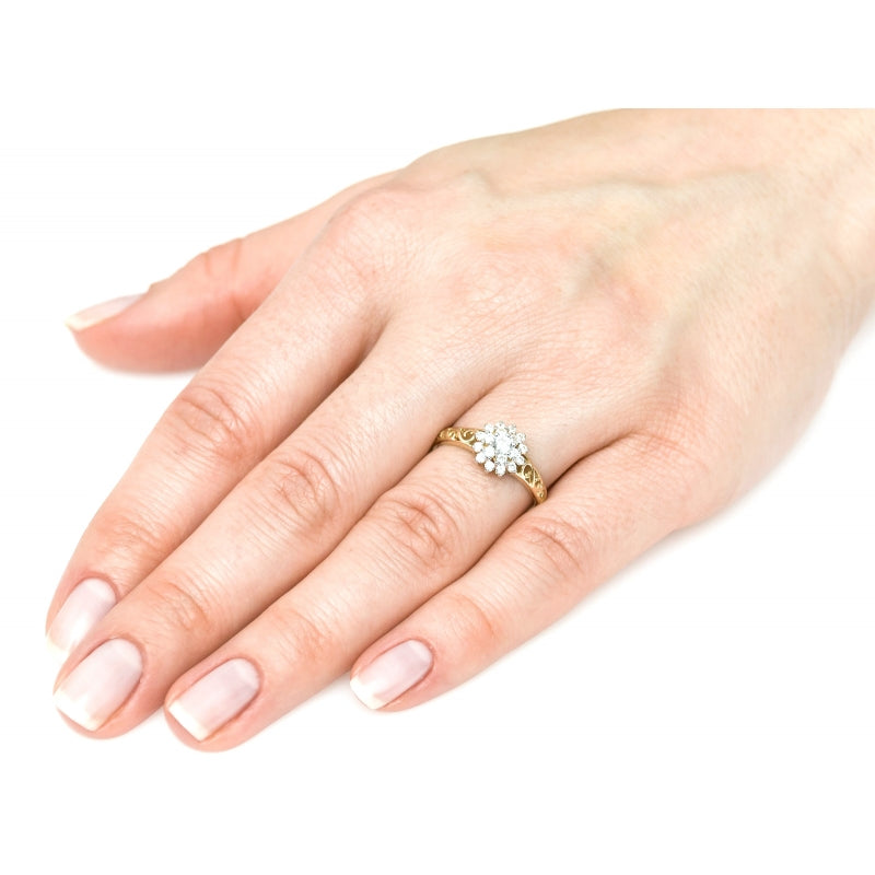 Inel Aur 8K Model Floral Ajourat