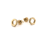 Cercei Hexagon cu Zirconiu Lateral