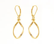 Cercei Aur 14K Oval Răsucit