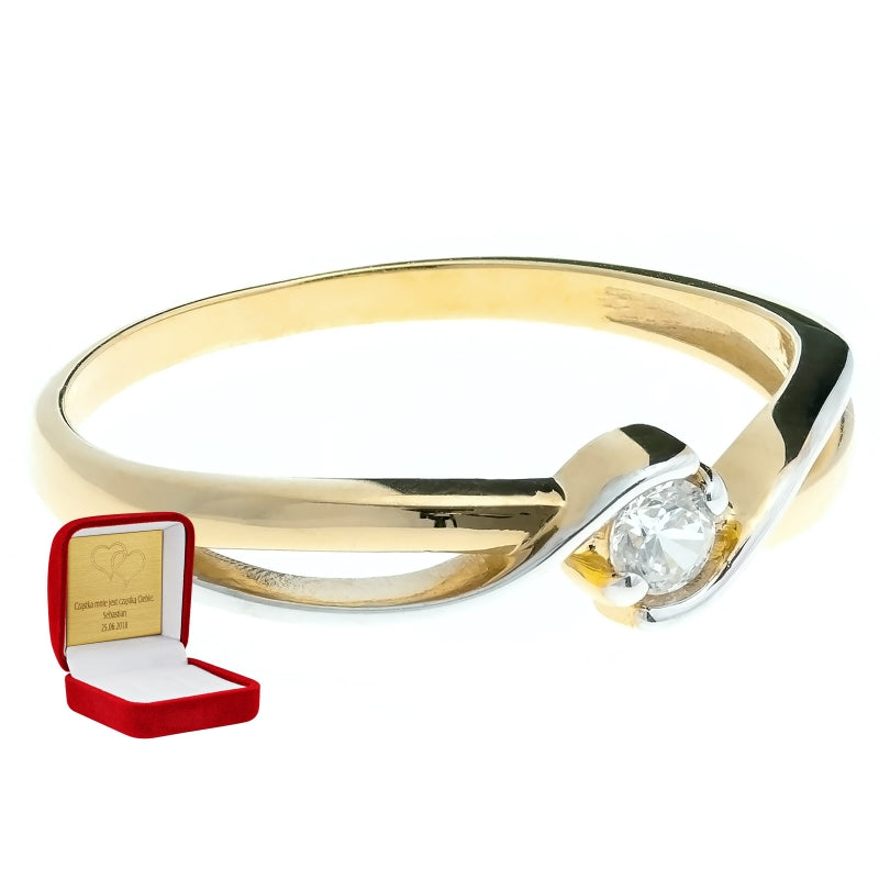 Inel Aur 8K Cu Zirconiu