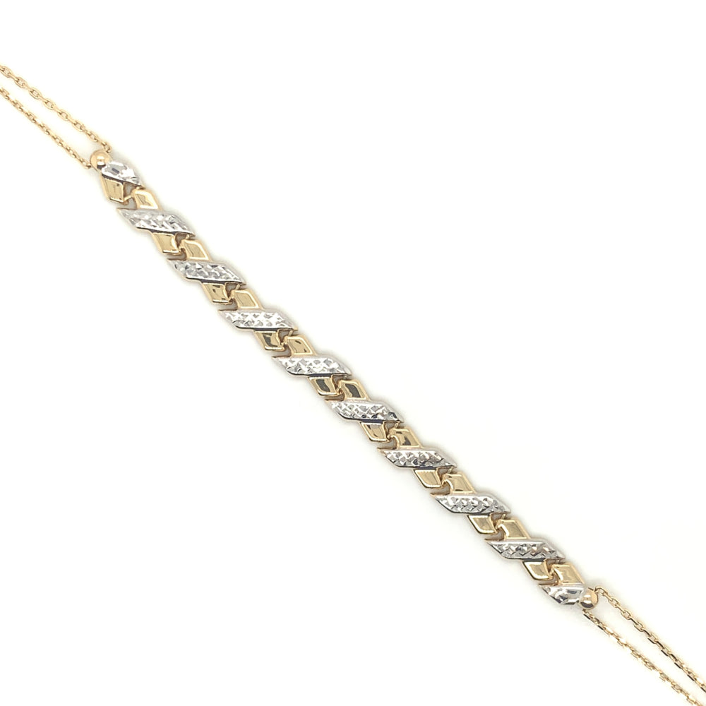 Brățară Aur Bicolor Diamantată