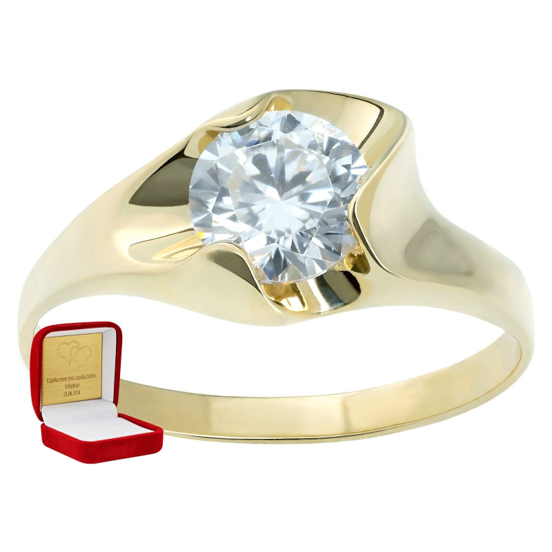 Inel Aur 8K cu Zirconiu Elegant