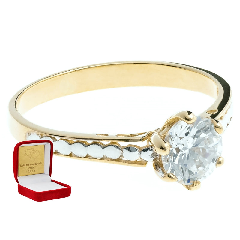 Inel Aur 8K cu Zirconiu Elegant