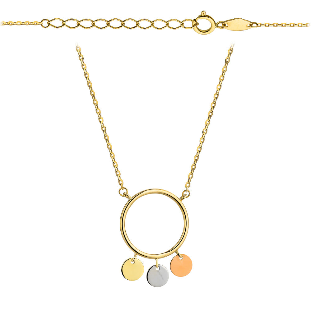 Colier cu Cerculet si Banuti - Aur 14k