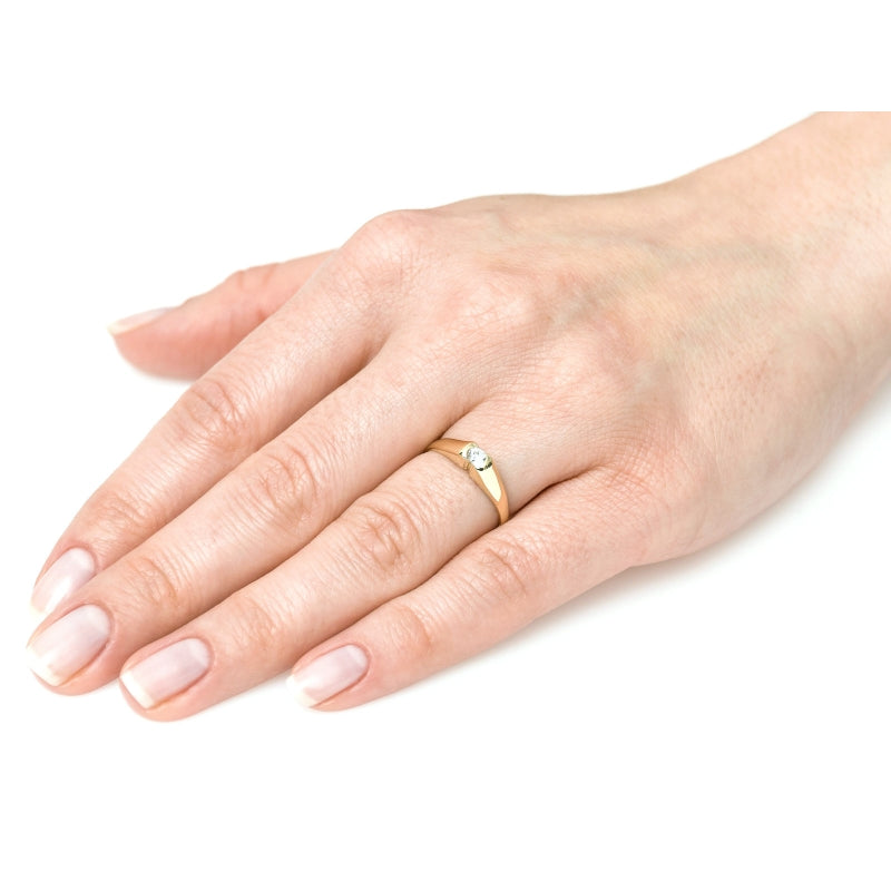 Inel Aur 8K cu Zirconiu Elegant