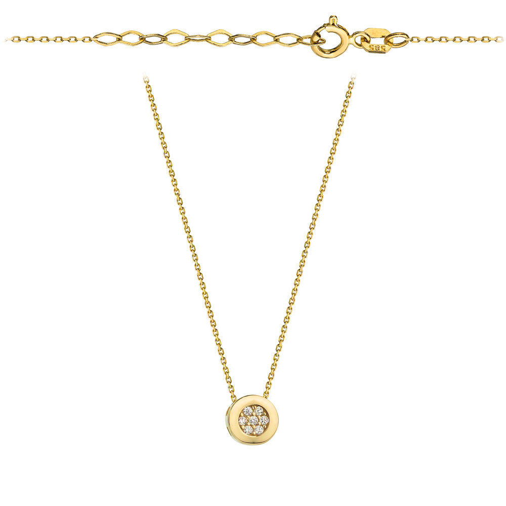Colier din Aur 14k cu Zirconi - 41cm+3cm