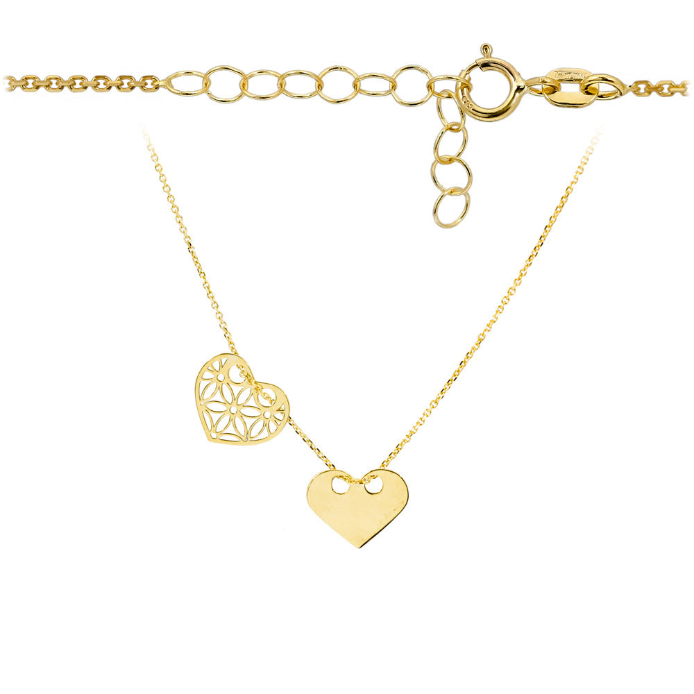 Colier Celebritate cu Inimă Ajurată și Plină