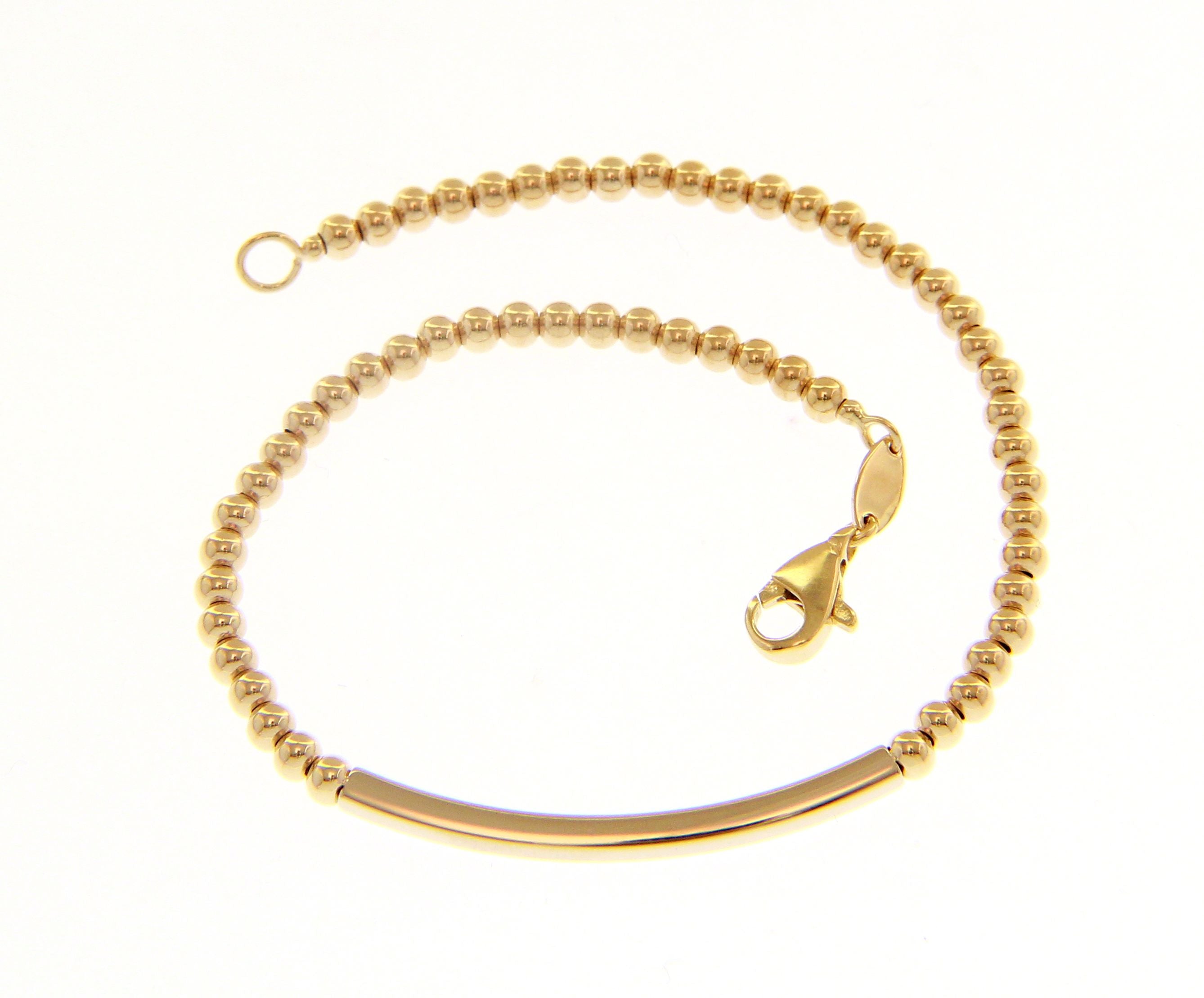 Brățară Elegantă cu Bile Aur 14K