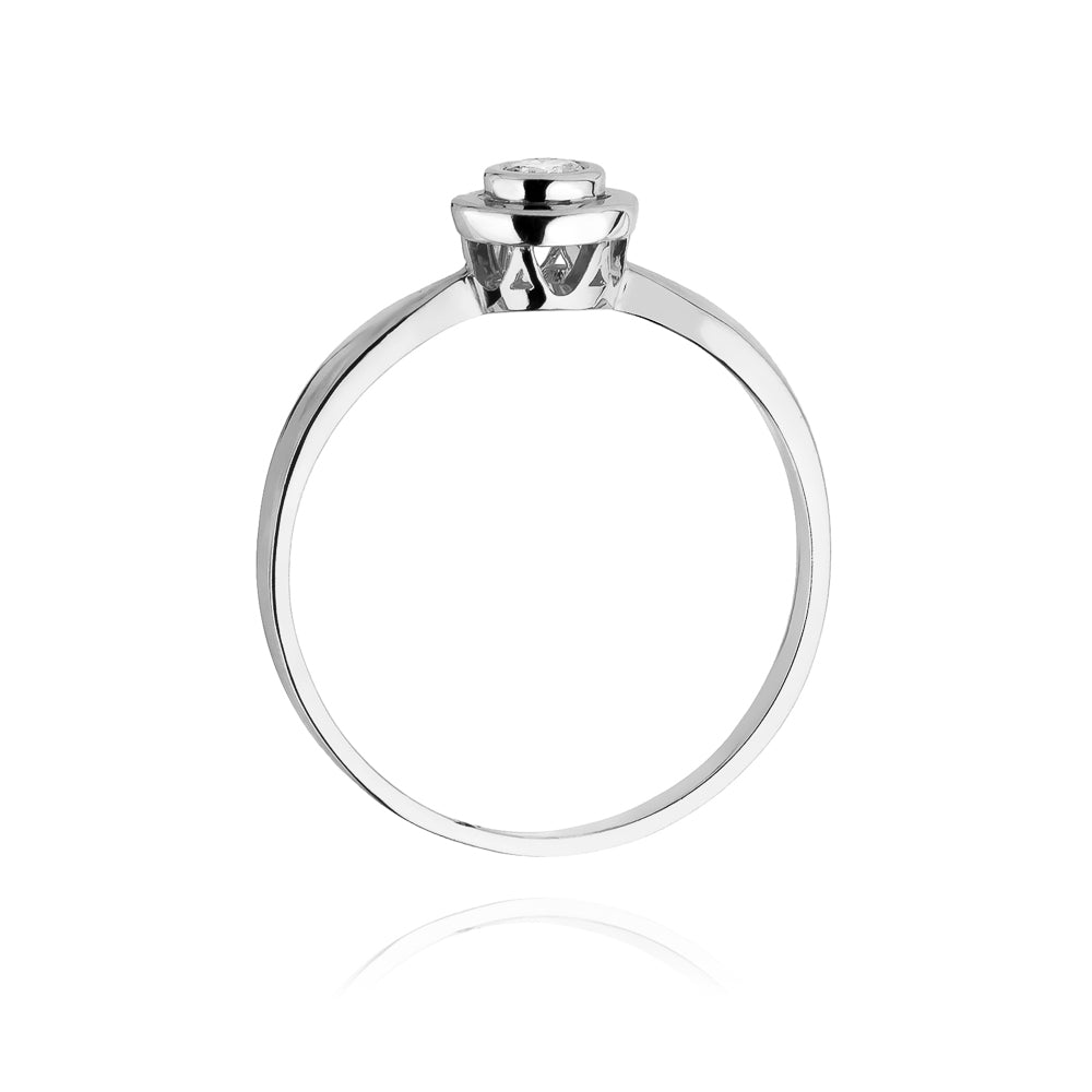 Inel Aur 14K cu Diamant 0.10 ct