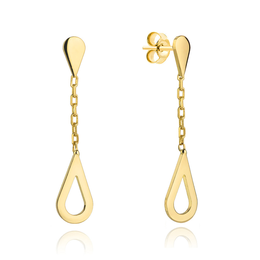 Cercei Aur 14k cu Model Lacrima