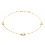 Bratara Aur 14k cu Inimioare