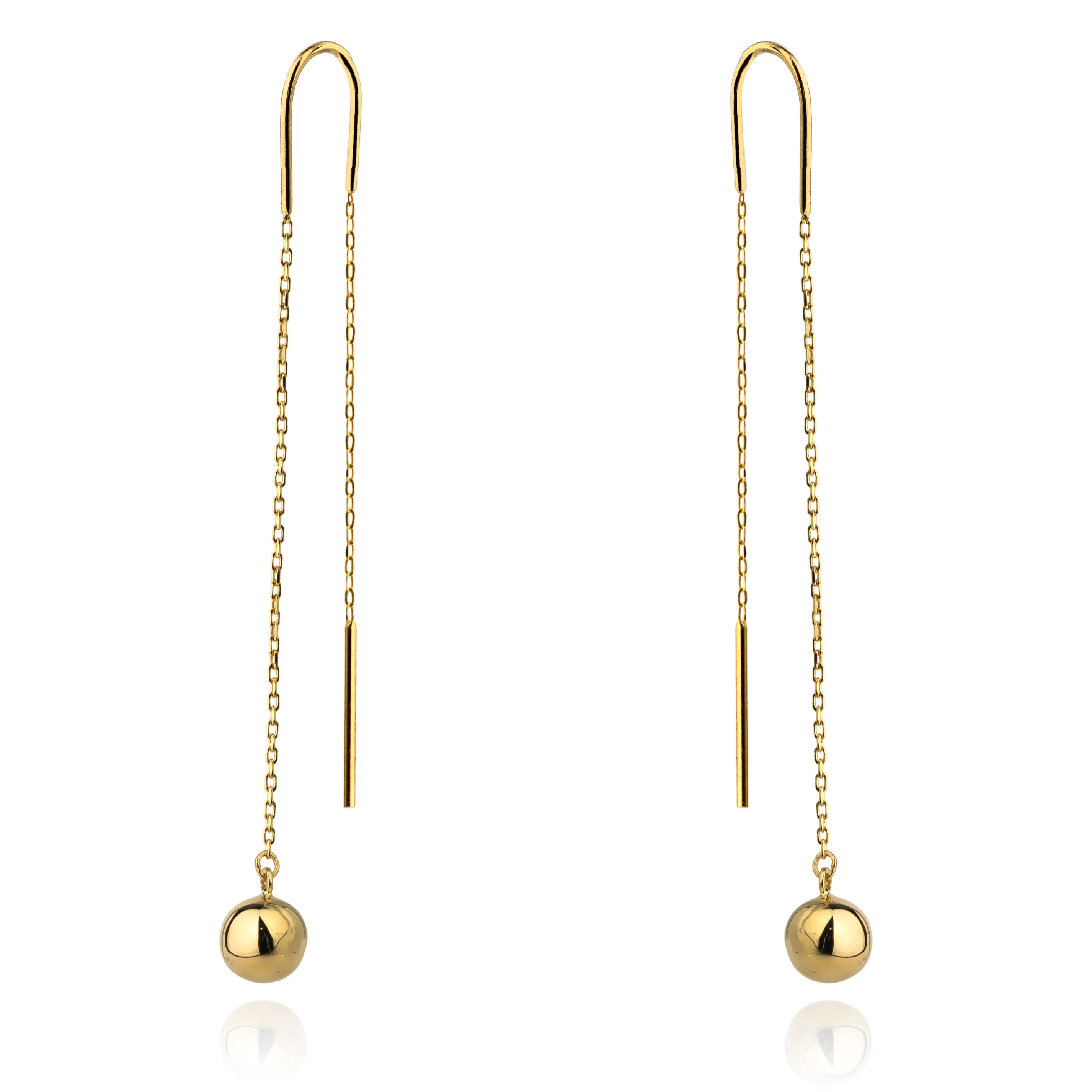 Cercei Fir Aur 14k cu Bilute Netede