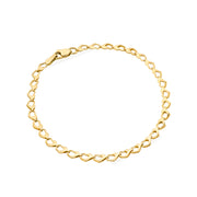 Bratara cu Inimioare Impletite- Aur 14k