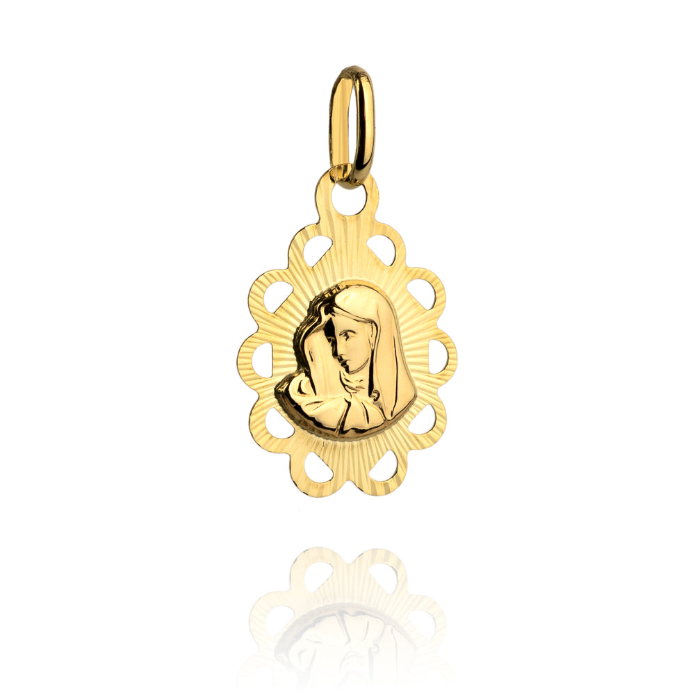 Medalion Aur 14k cu Maica Sfanta
