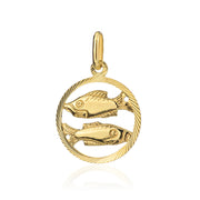 Pandantiv Aur 14K cu Semnul Zodiacal Pesti 