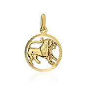 Pandantiv Aur 14K cu Semnul Zodiacal Leu