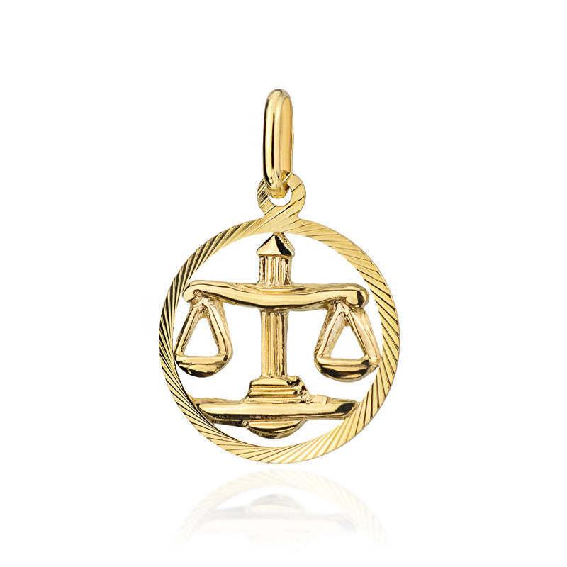 Pandantiv Aur 14K cu Semnul Zodiacal Balanta