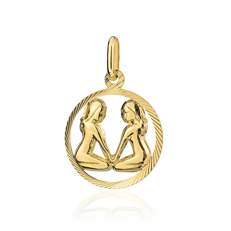 Pandantiv Aur 14K Znak Zodiacal Gemeni