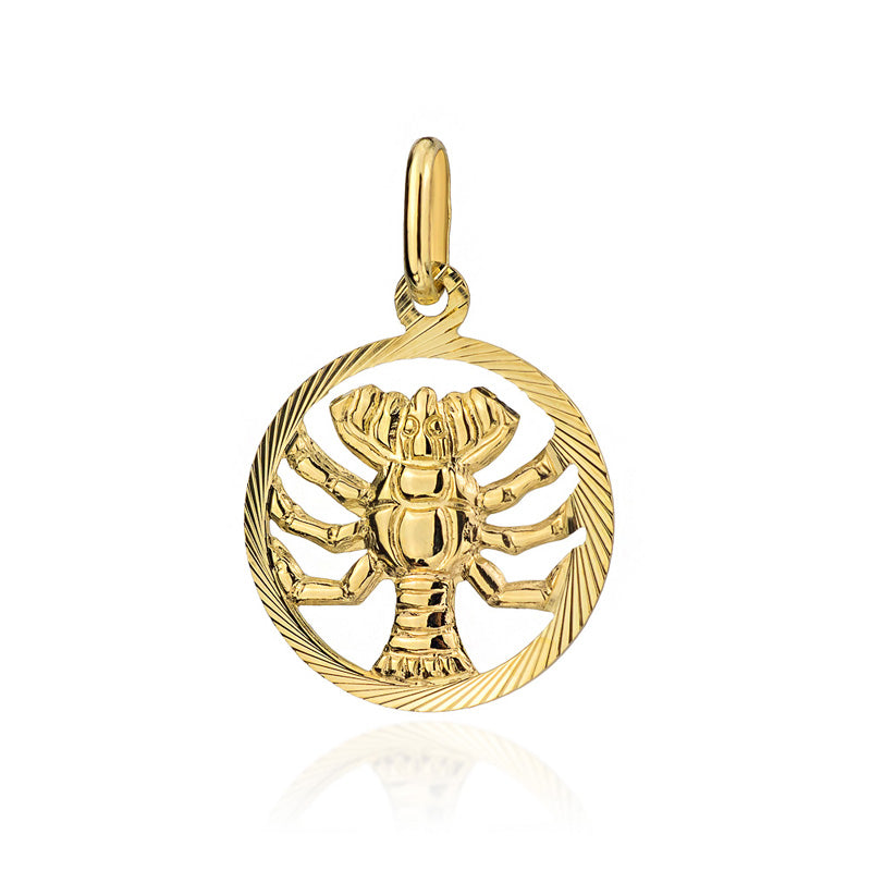 Pandantiv Aur 14K Semn Zodiacal Rac