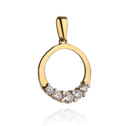 Pandantiv Aur 14k cu Zirconii Albe