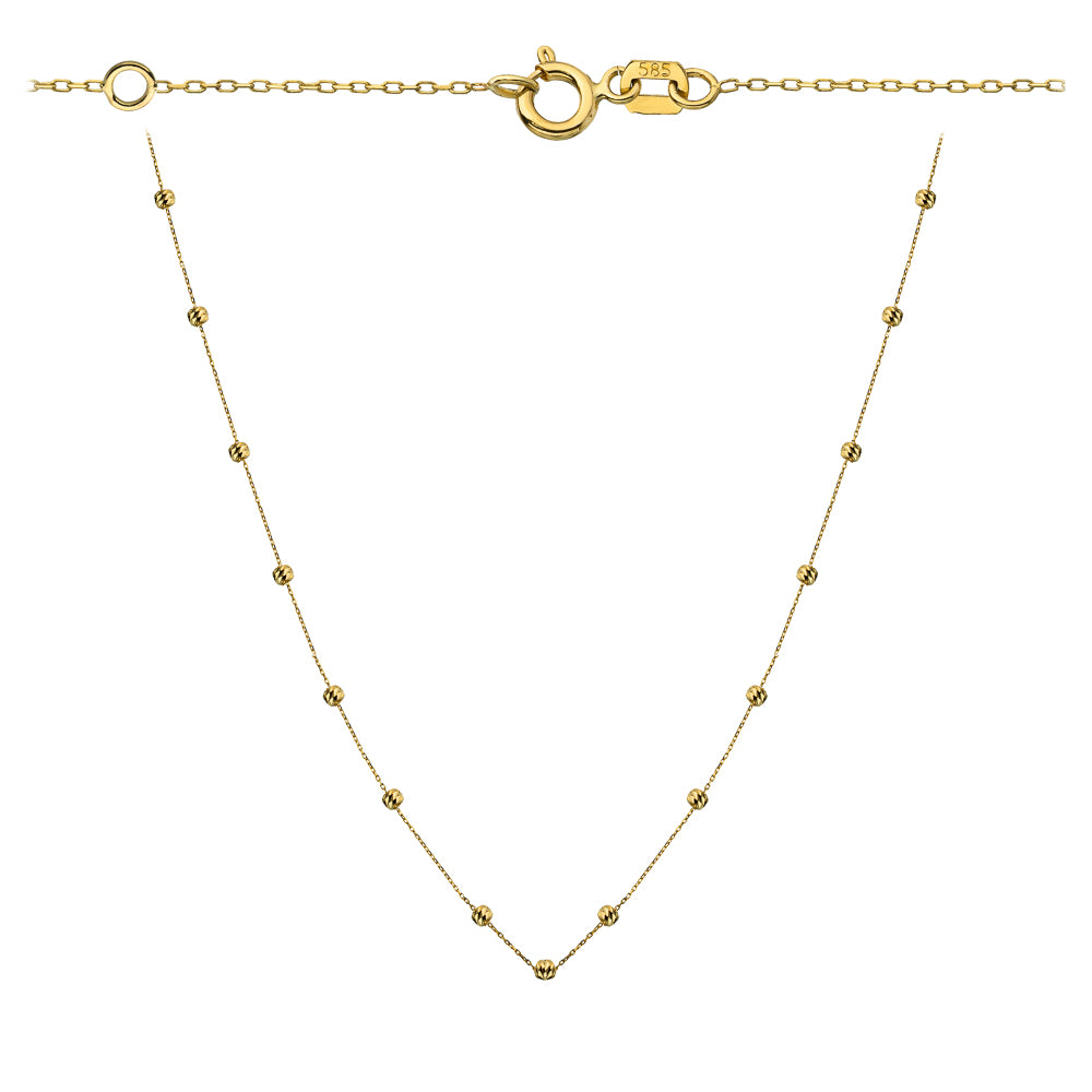 Colier cu Bilute- Aur 14k