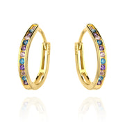 Cercei Aur 14k cu Zirconii Multicolore