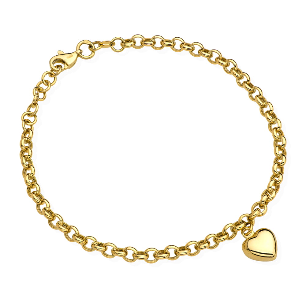 Bratara Aur 14k cu Inima si Zale