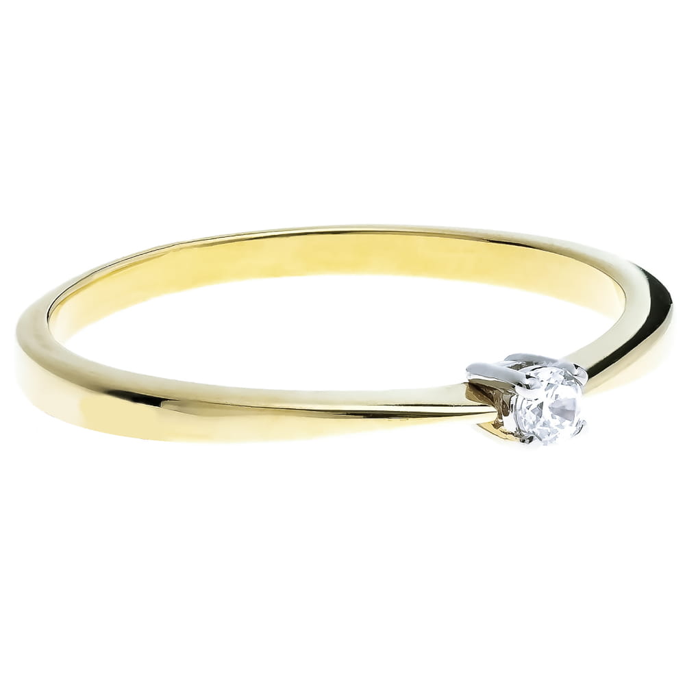 Inel Delicat Aur 8K Cu Zirconiu