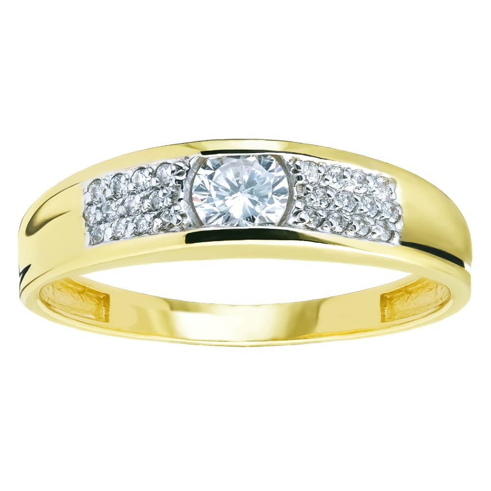 Inel Aur 8K cu Zirconii - Design Modern și Elegant