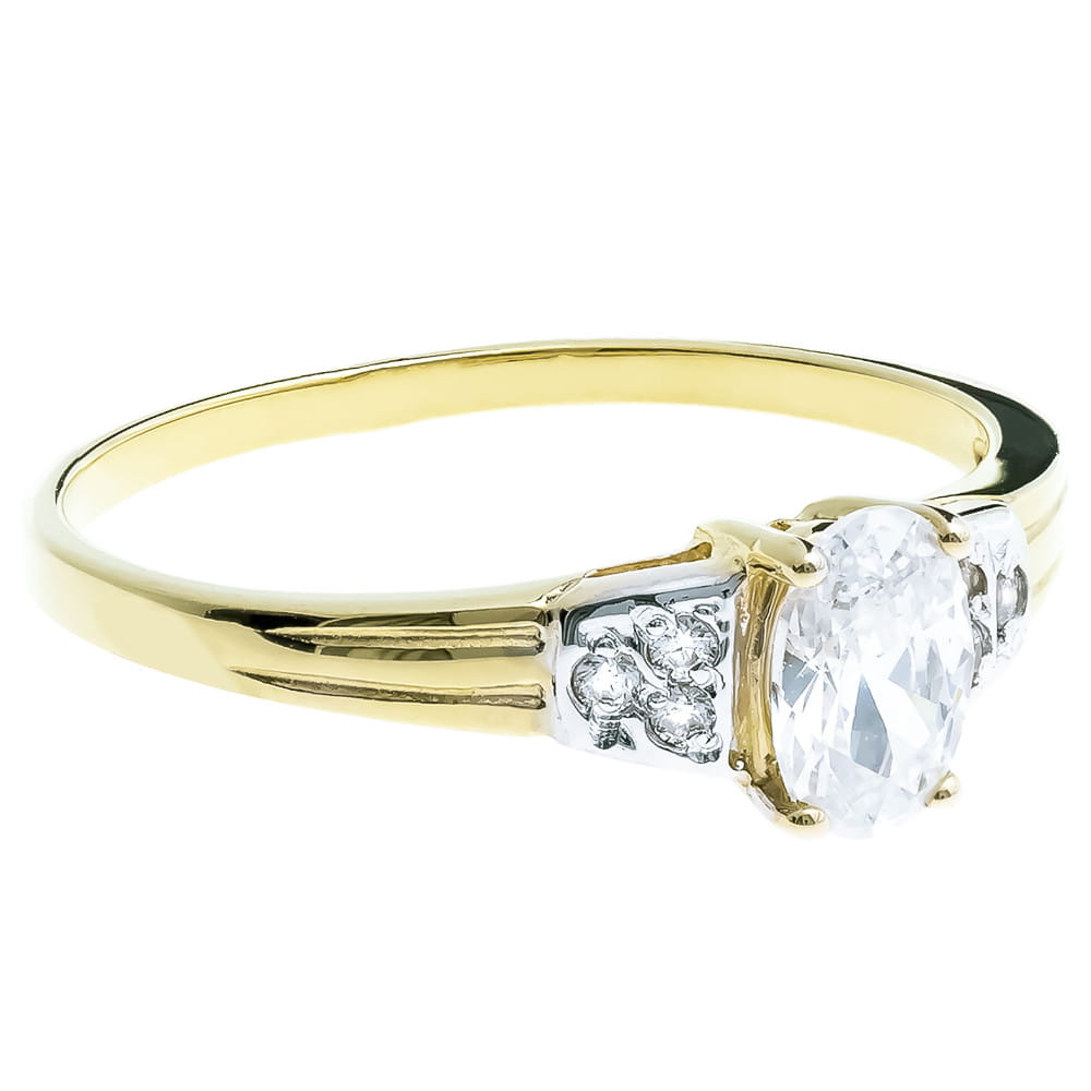 Inel Elegant Aur 8K cu Zirconii