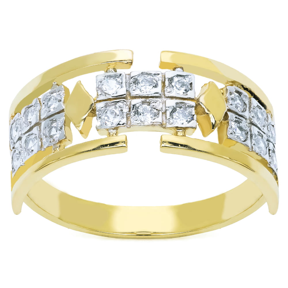 Inel Aur 8K Model Elegant cu Zirconii