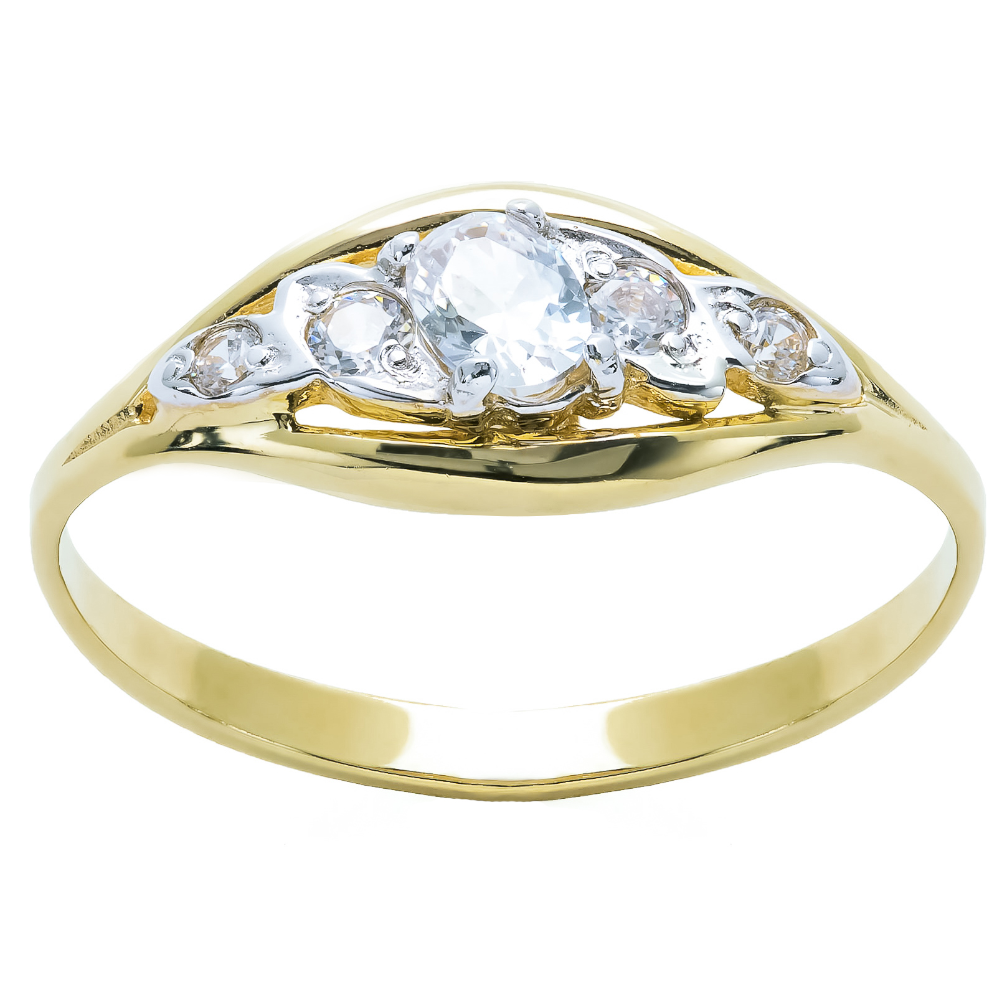 Inel Aur 8K cu Zirconii