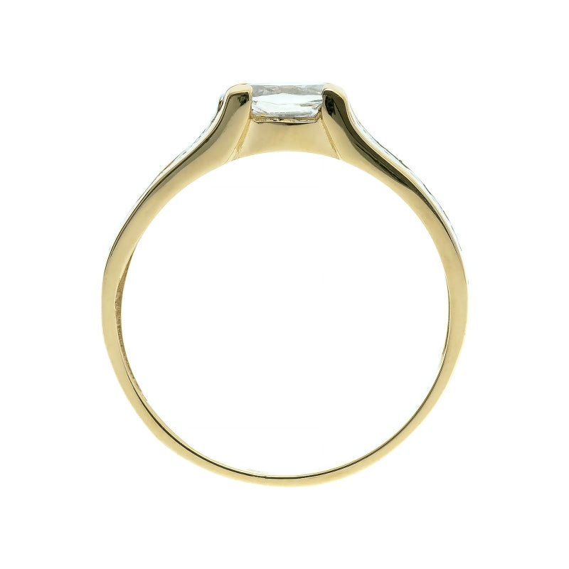 Inel Aur 8K Model Ajour Cu Inimioare