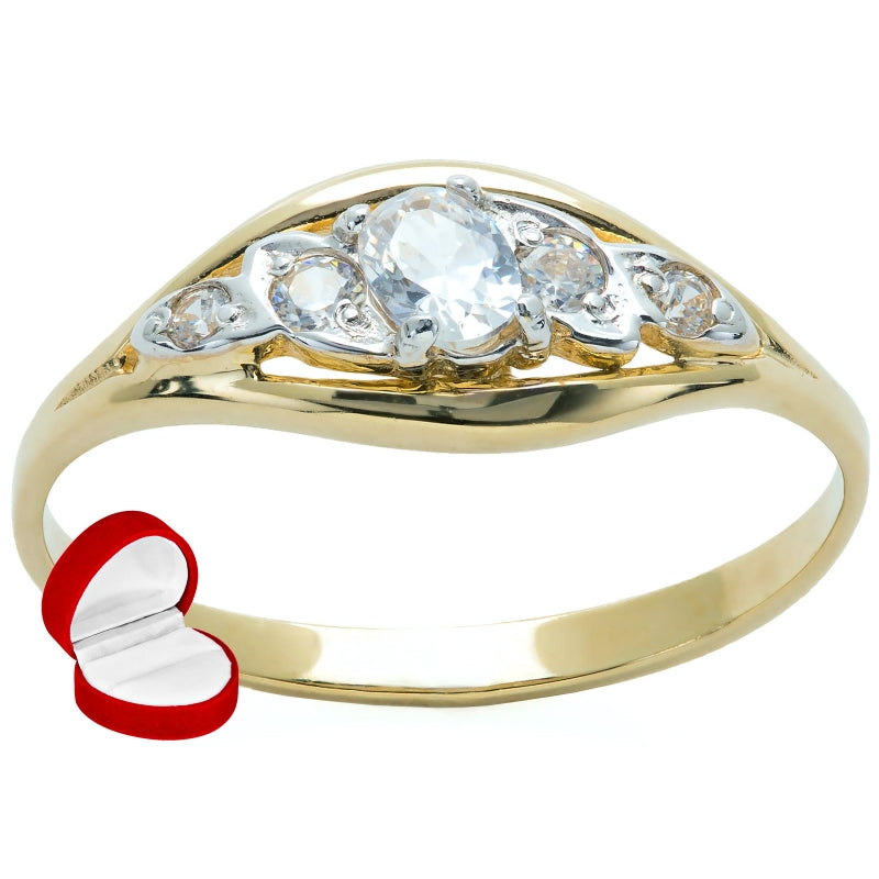 Inel Aur 8K cu Zirconii