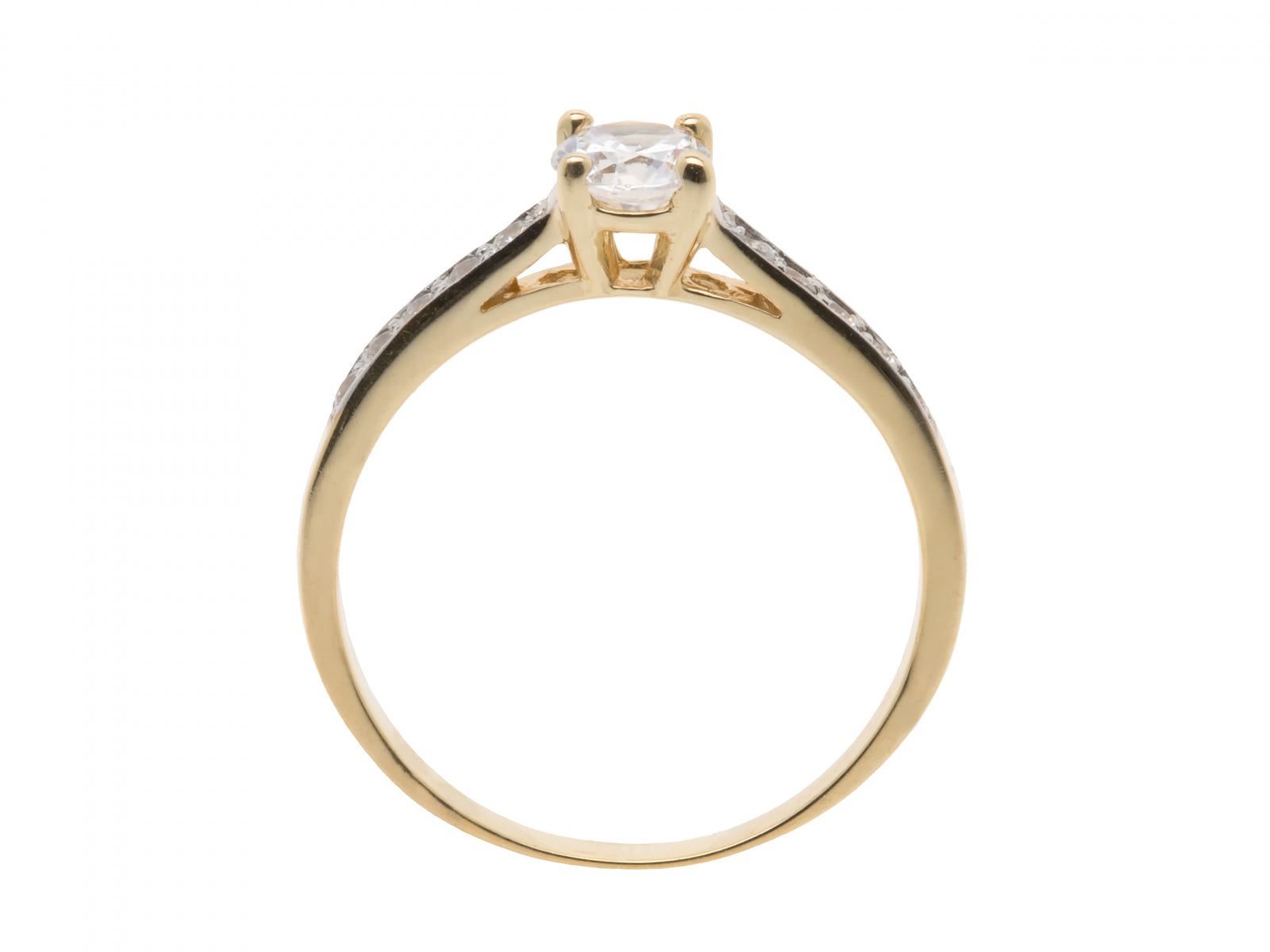 Inel Elegant Aur 8K cu Zirconii Strălucitoare