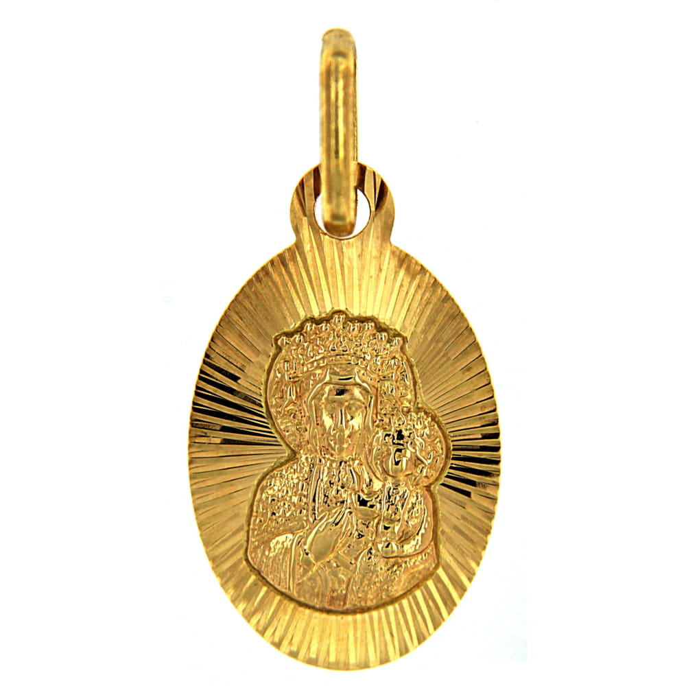 Medalion Aur 14k cu Fecioara Maria si Iisus Hristos