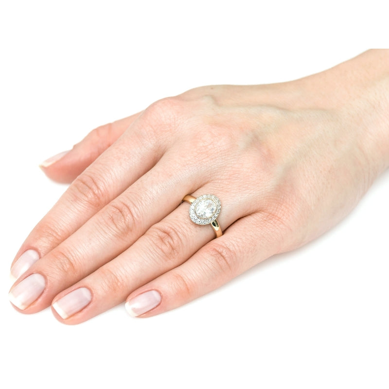 Inel Elegant Aur 8K cu Zirconiu – Design Markiza
