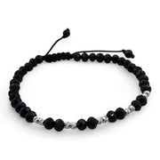 Bratara Bilute Slash Argint 925 cu Margele Negre