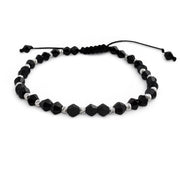 Bratara Bilute Slash Argint 925 cu Margele Negre