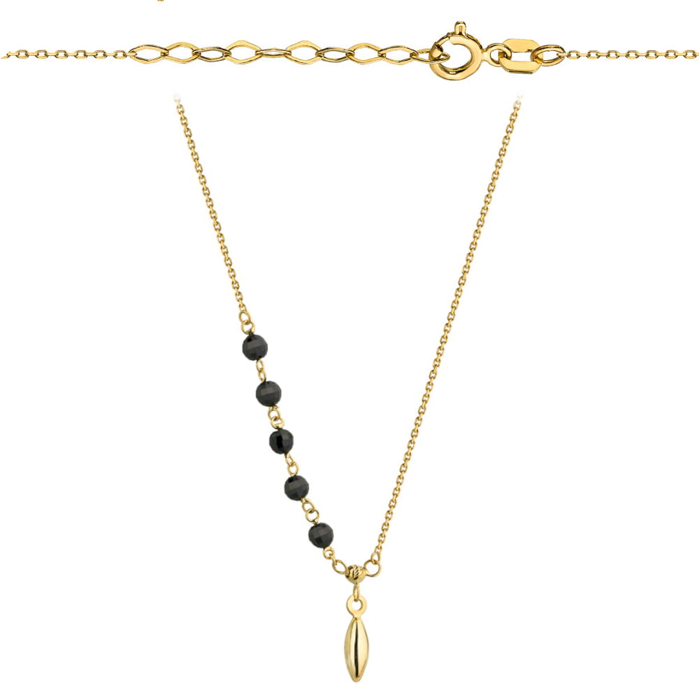 Colier Elegant cu Pietre Negre