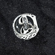 Talisman Argint 925 rodiat cu litera J si zirconiu- Simulated Diamond