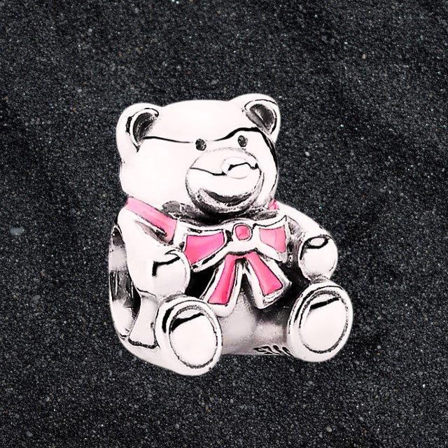 Talisman Argint 925 rodiat Pink Teddy