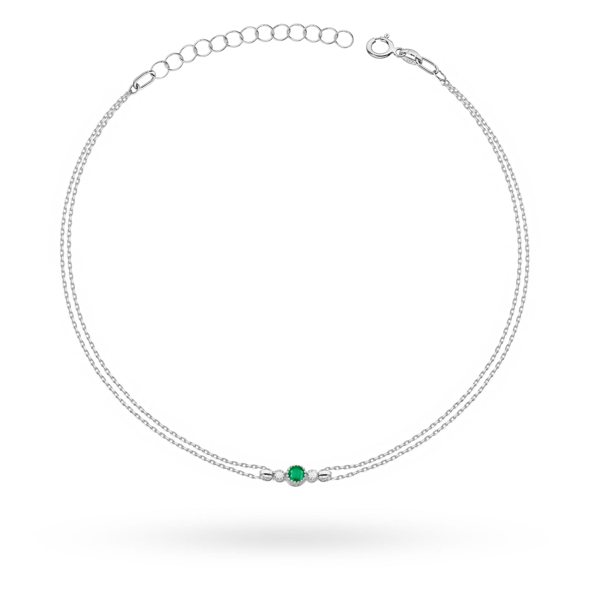 Brățară Aur 14K B0005 Smarald 0.15ct