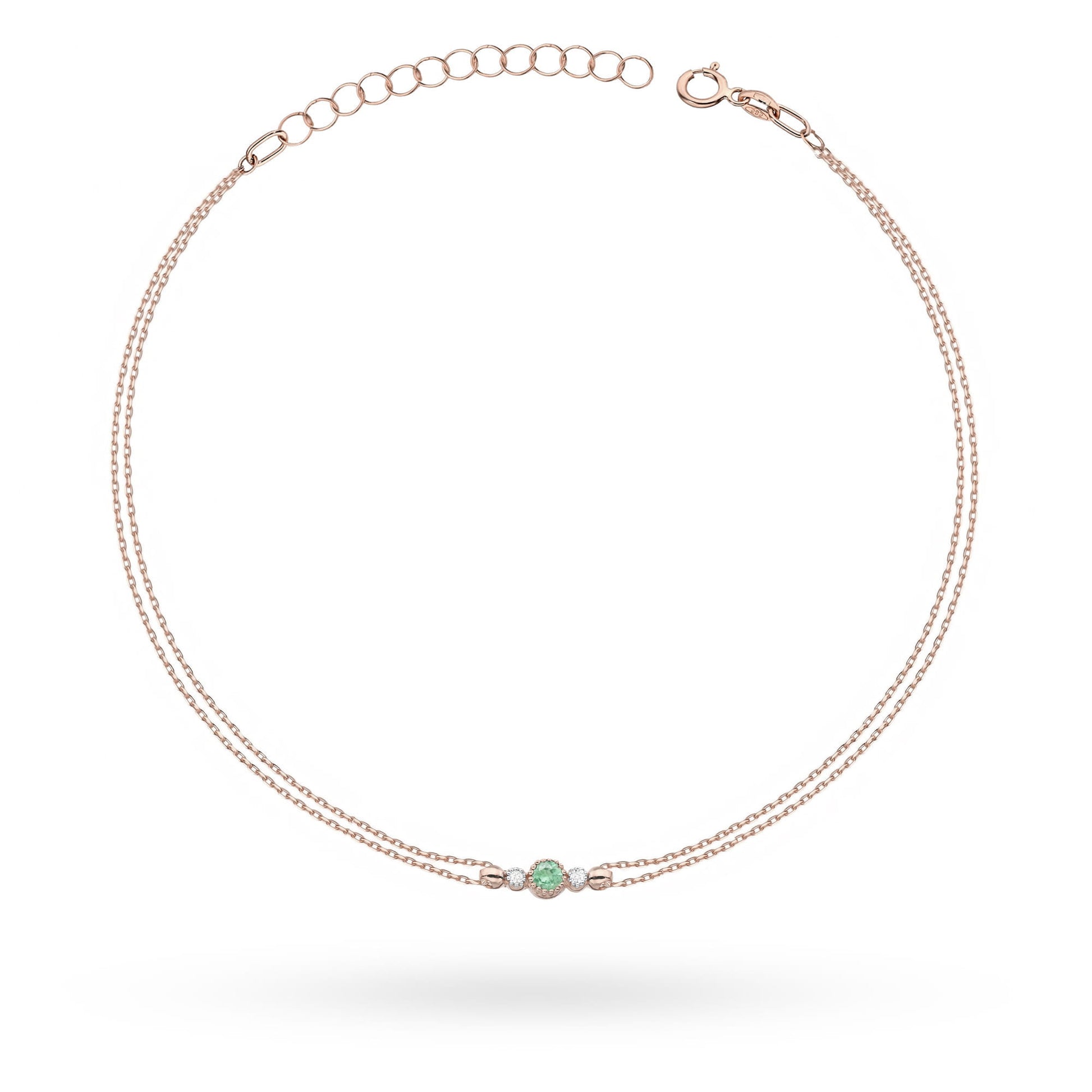 Brățară Aur 14K B0005 Smarald 0.15ct