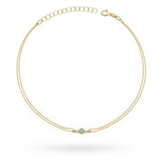 Brățară Aur 14K B0005 Smarald 0.15ct