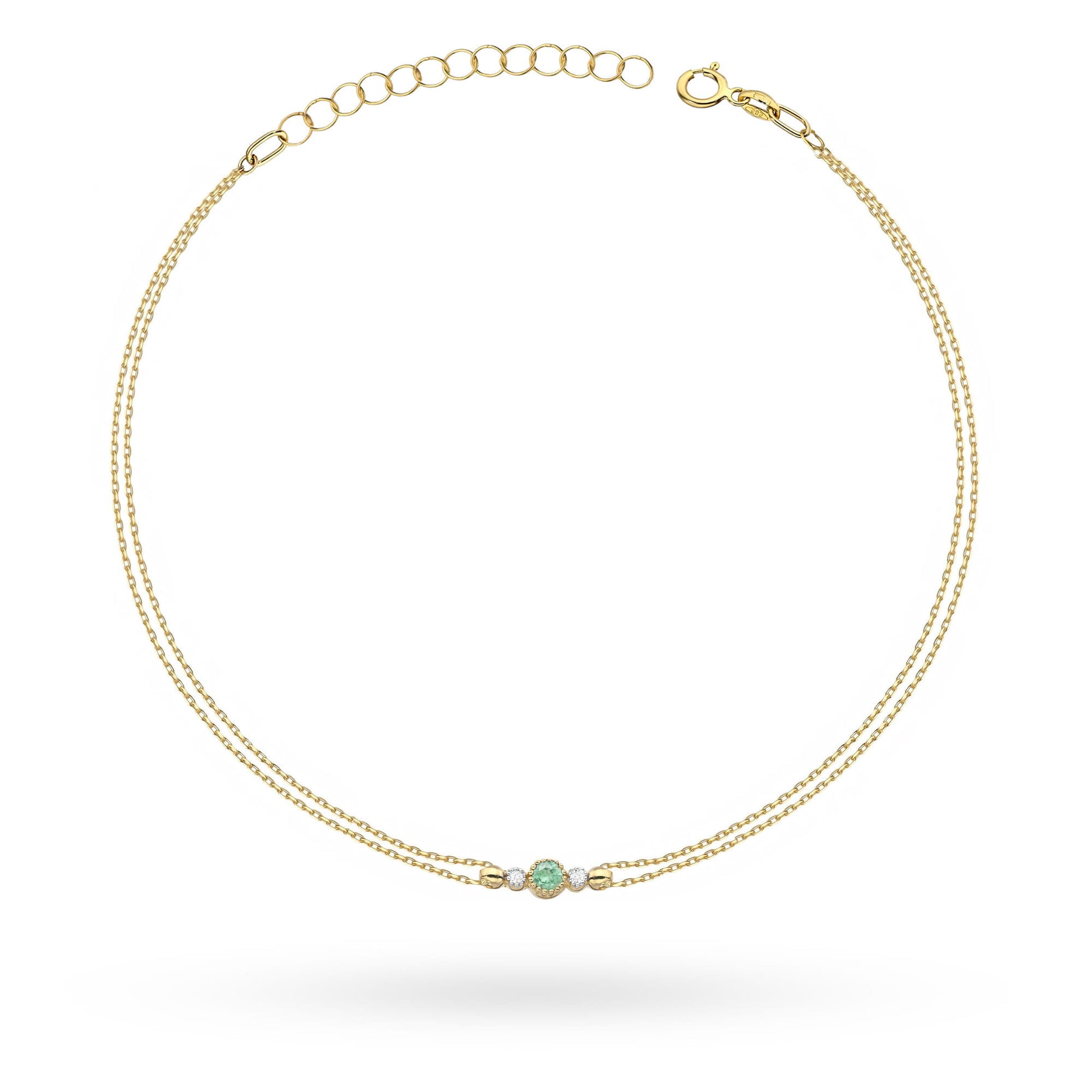 Brățară Aur 14K B0005 Smarald 0.15ct